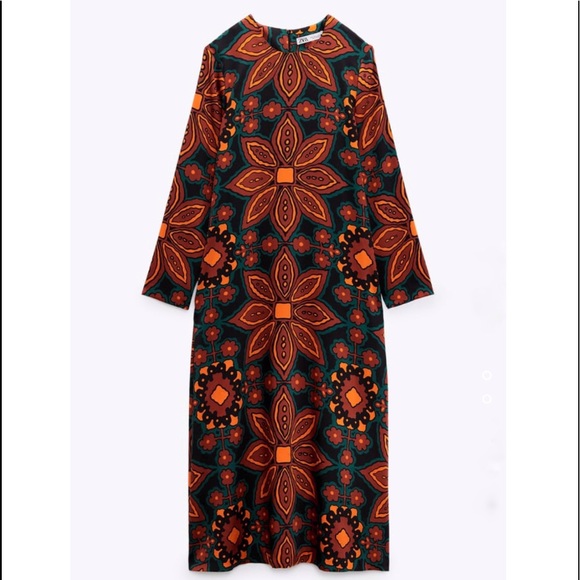 Zara printed midi dress - Picture 12 of 15